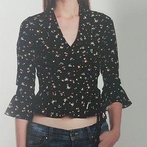 Floral Wrap Top